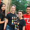 International students on campus
